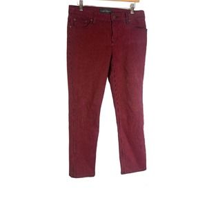 Lauren Ralph Lauren LRL Jeans Co Red Blue Striped Straight Leg Jeans size 8